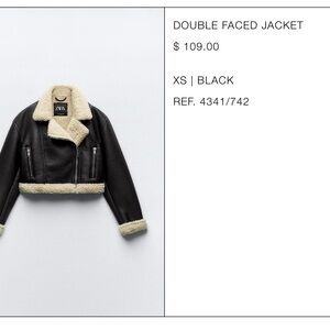 Zara double faced coat/ like new only worn once